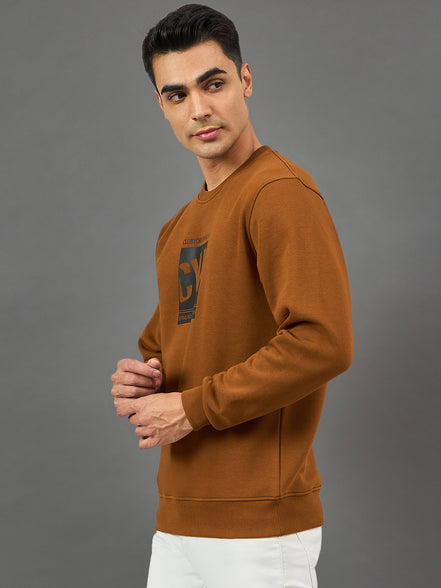 Camel Printed Sweatshirt