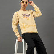 Beige Printed Sweatshirt