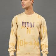Beige Printed Sweatshirt