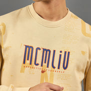 Beige Printed Sweatshirt