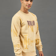 Beige Printed Sweatshirt