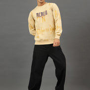 Beige Printed Sweatshirt