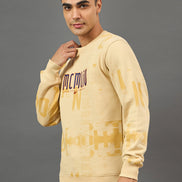 Beige Printed Sweatshirt
