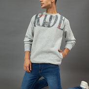 Light Grey Printed Sweatshirt