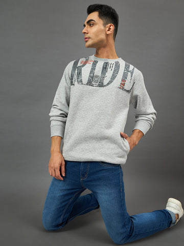 Light Grey Printed Sweatshirt