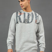 Light Grey Printed Sweatshirt