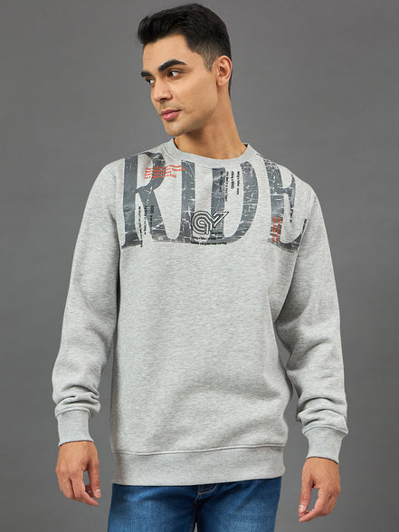 Light Grey Printed Sweatshirt
