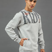 Light Grey Printed Sweatshirt