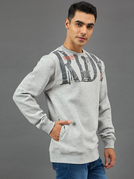 Light Grey Printed Sweatshirt