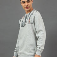Light Grey Printed Sweatshirt