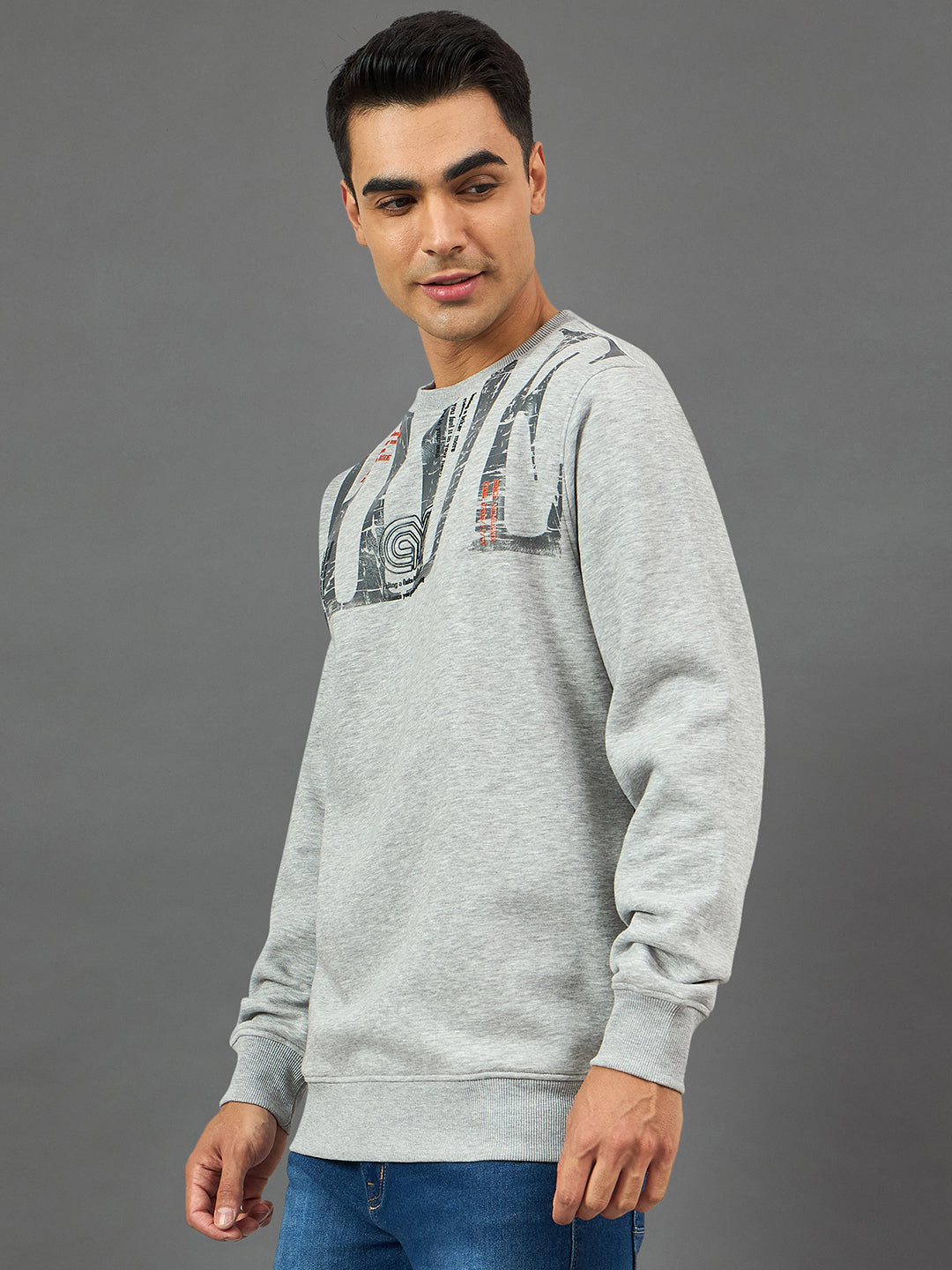 Light Grey Printed Sweatshirt