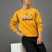 Mustard Printed Sweatshirt