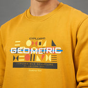 Mustard Printed Sweatshirt