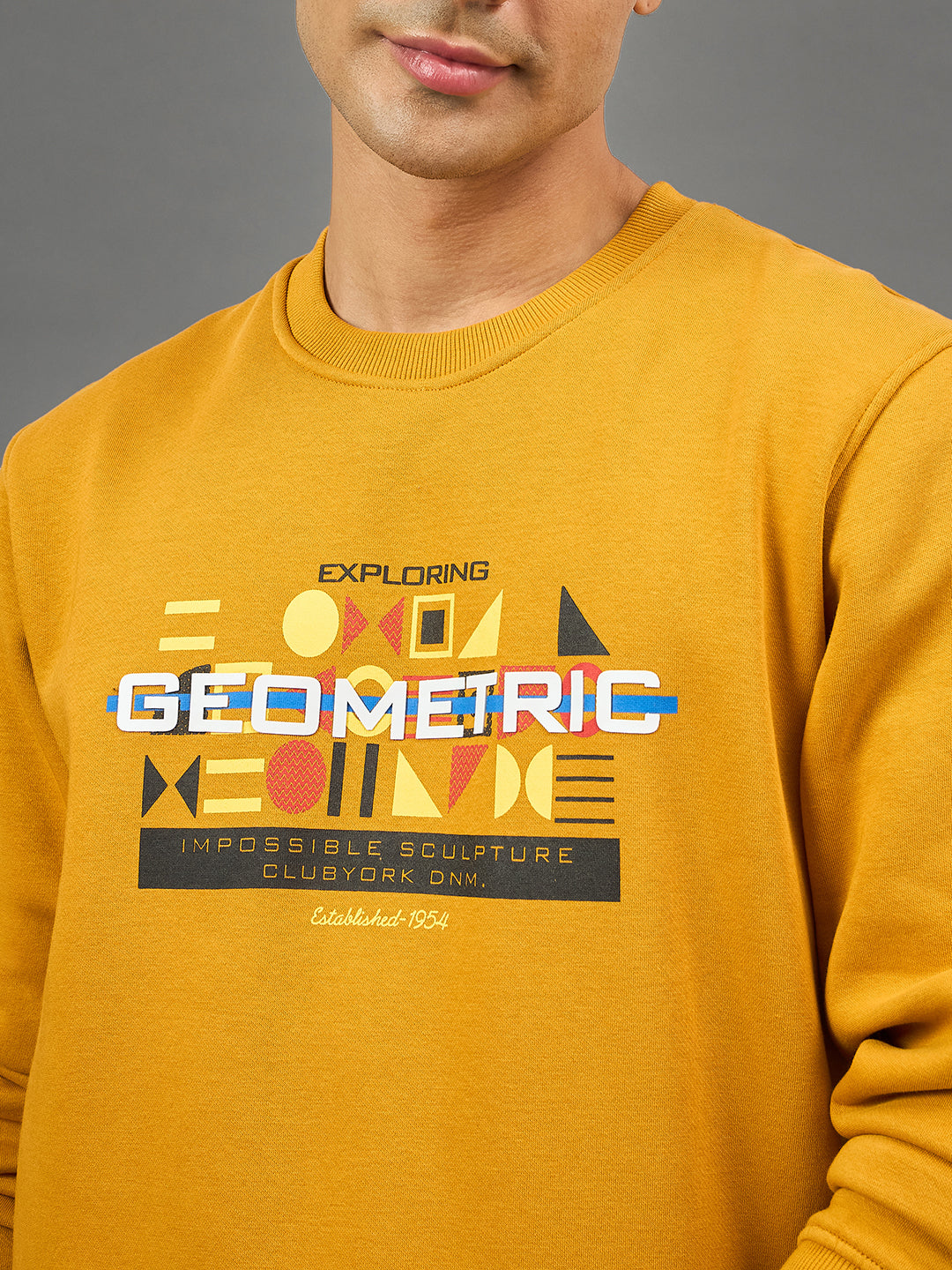 Mustard Printed Sweatshirt