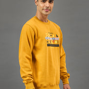 Mustard Printed Sweatshirt