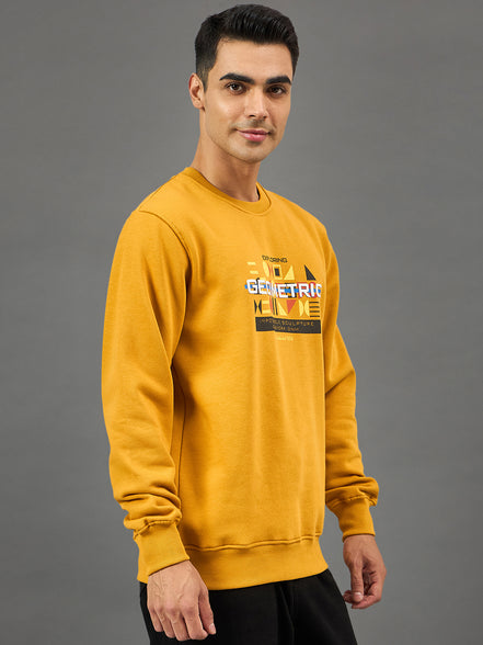 Mustard Printed Sweatshirt