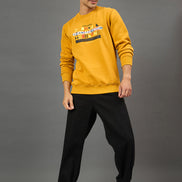 Mustard Printed Sweatshirt