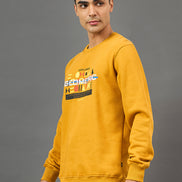 Mustard Printed Sweatshirt