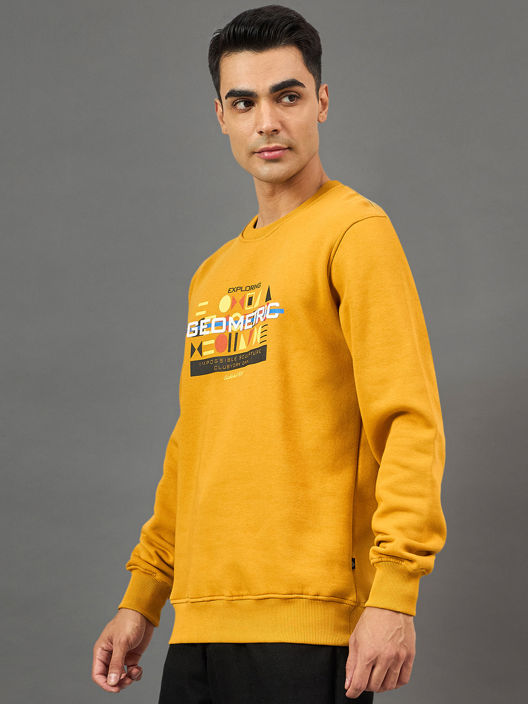 Mustard Printed Sweatshirt