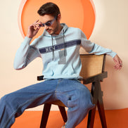 Sky Blue Hooded Sweatshirt