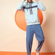 Sky Blue Hooded Sweatshirt