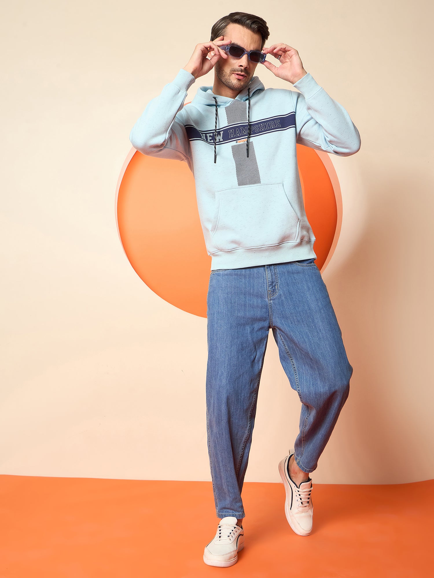 Sky Blue Hooded Sweatshirt