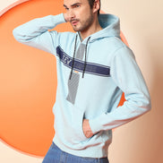 Sky Blue Hooded Sweatshirt