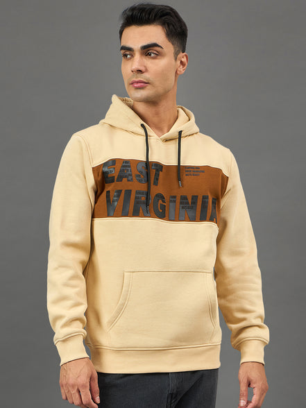Beige Colorblocked Sweatshirt