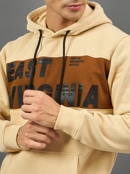 Beige Colorblocked Sweatshirt