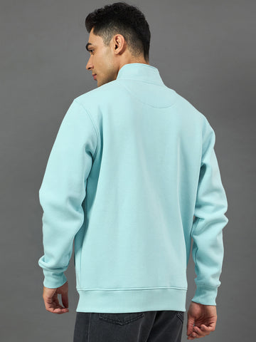 Sky Blue Colorblocked Sweatshirt