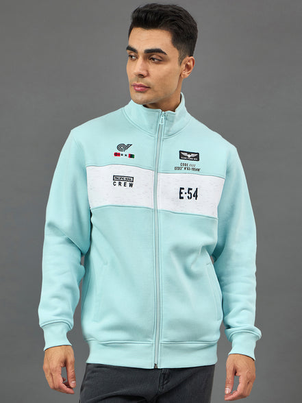 Sky Blue Colorblocked Sweatshirt
