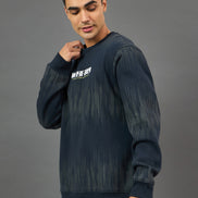Navy Printed Sweatshirt