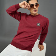 Wine Printed Sweatshirt