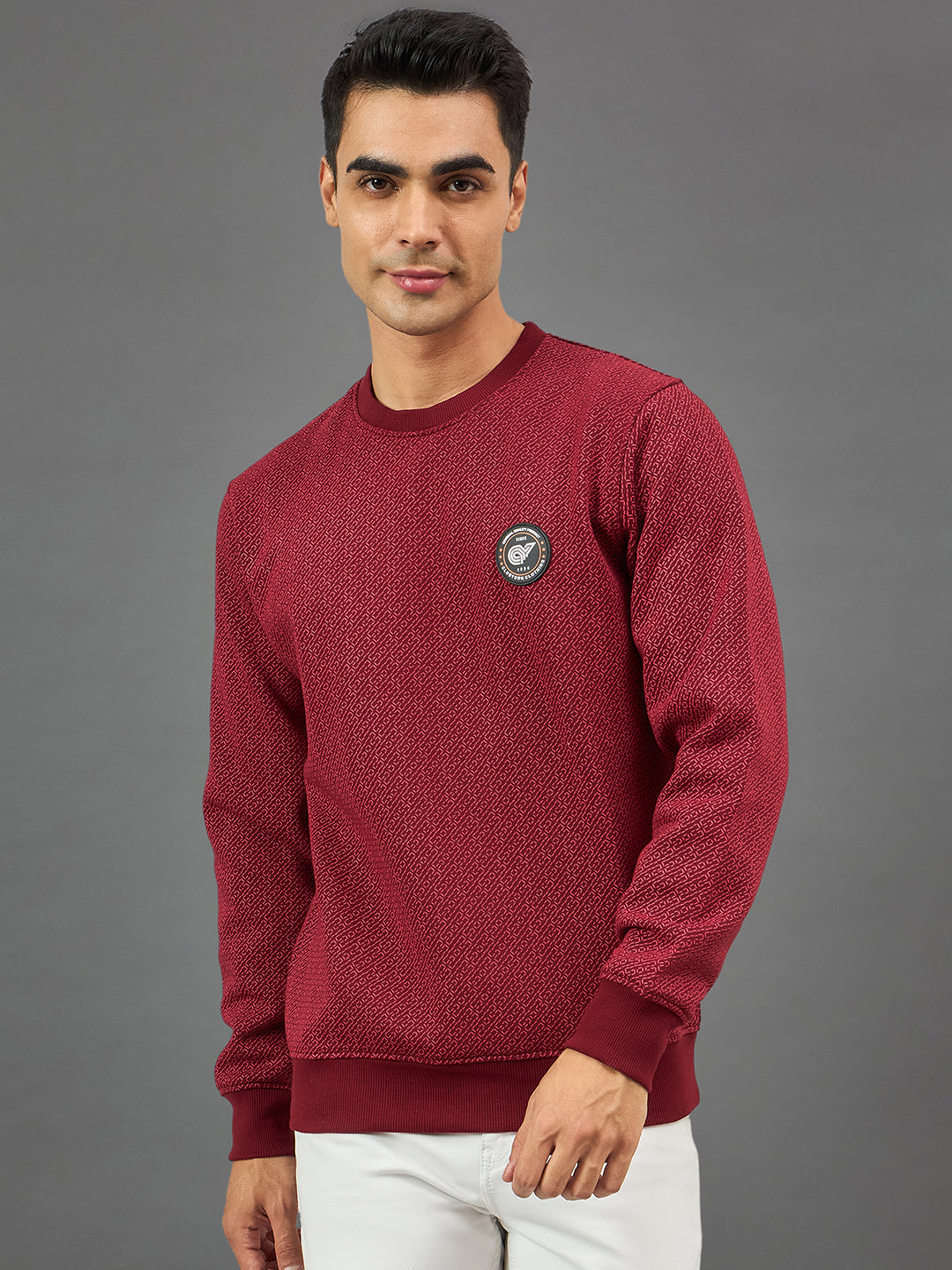 Wine Printed Sweatshirt