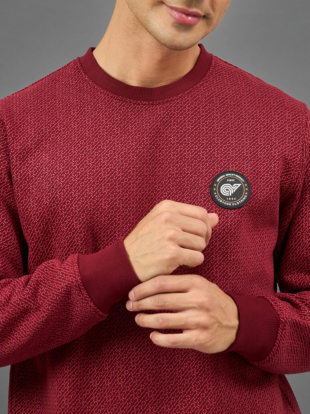 Wine Printed Sweatshirt