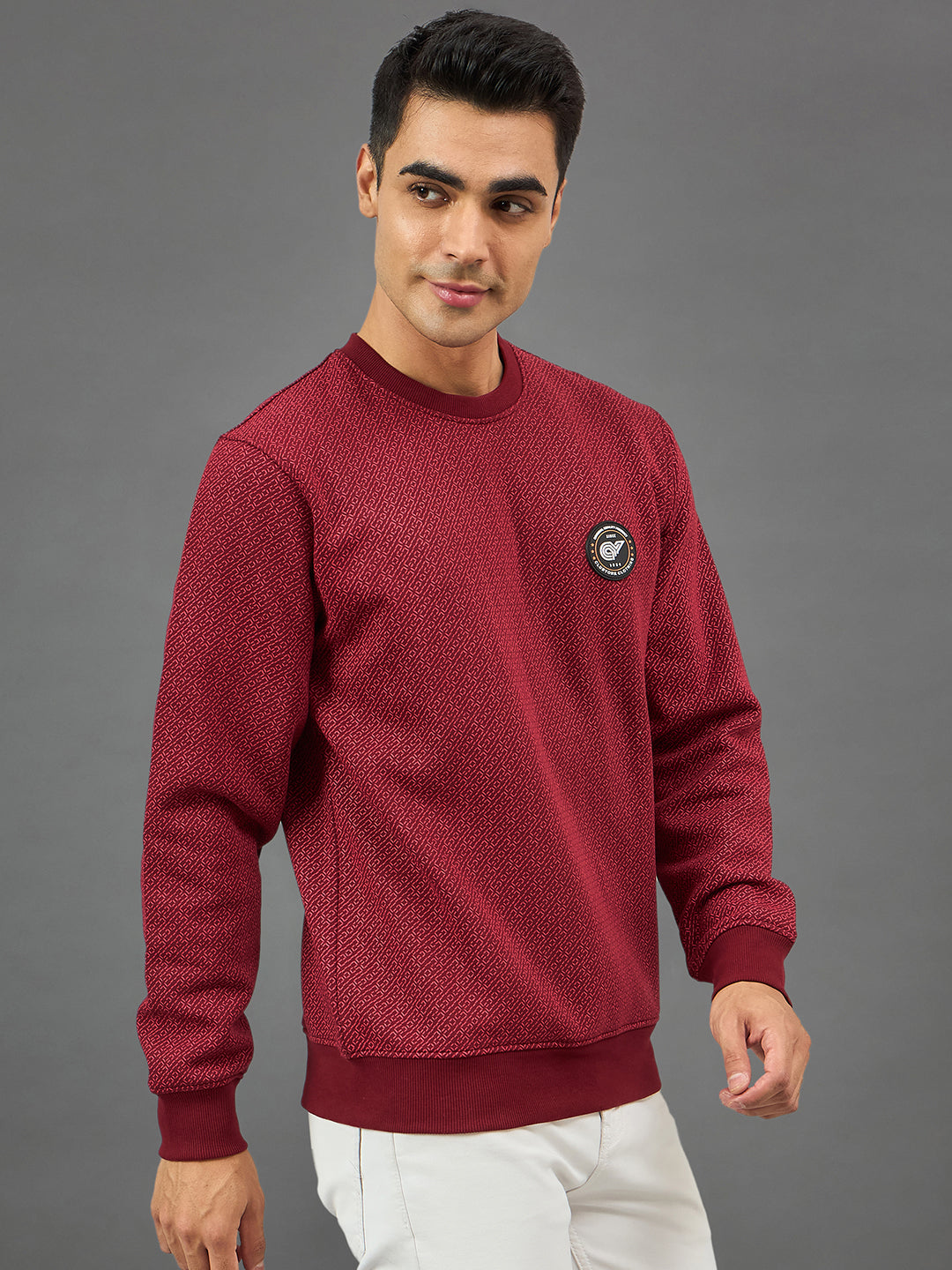 Wine Printed Sweatshirt
