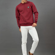 Wine Printed Sweatshirt