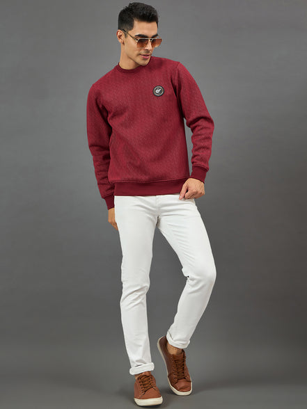 Wine Printed Sweatshirt