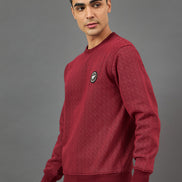 Wine Printed Sweatshirt