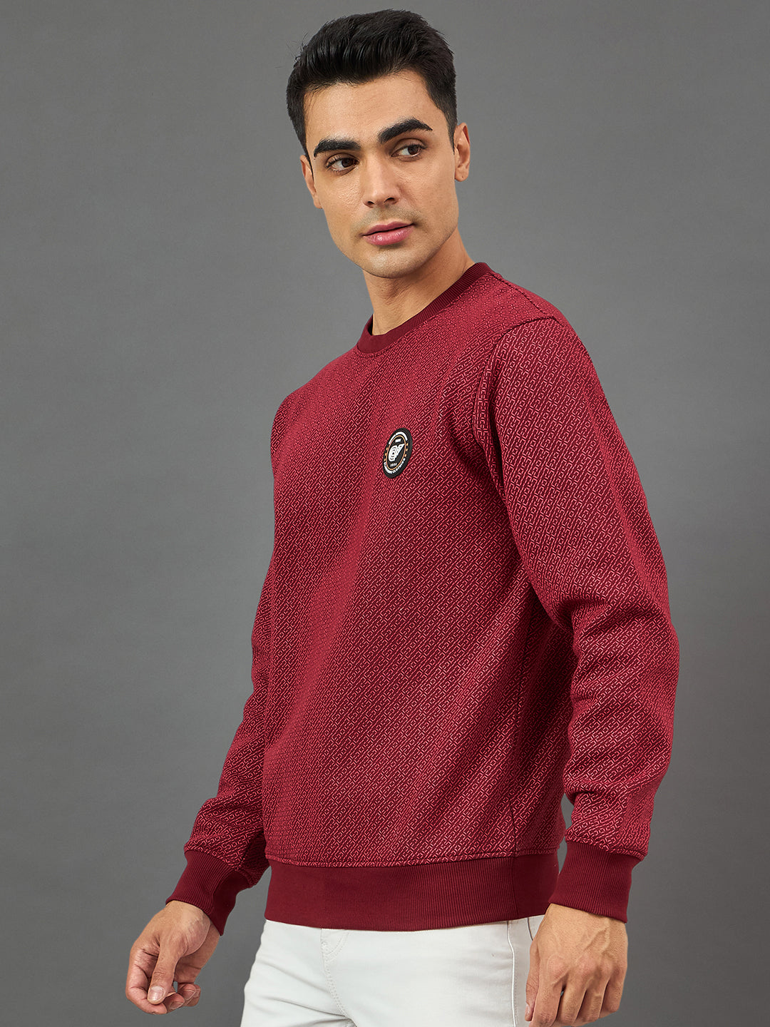 Wine Printed Sweatshirt