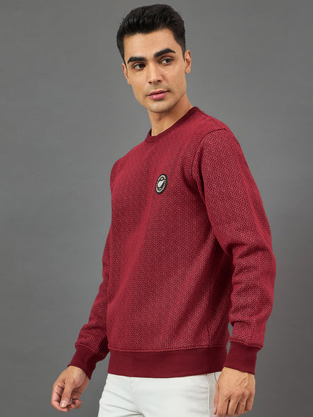 Wine Printed Sweatshirt