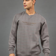 Grey Checks Sweatshirt