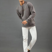 Grey Checks Sweatshirt