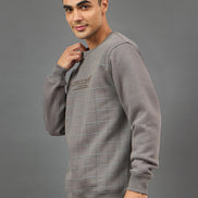 Grey Checks Sweatshirt