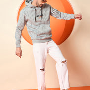 Light Grey Hooded Sweatshirt