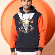 Navy Blue Hooded Sweatshirt