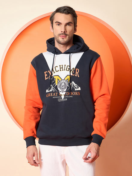 Navy Blue Hooded Sweatshirt