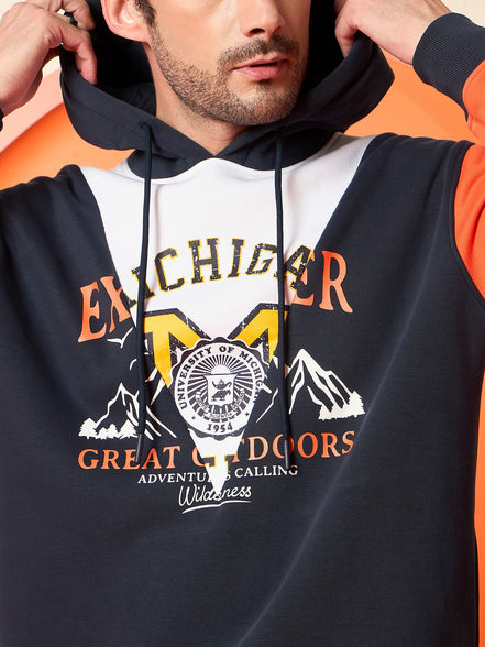 Navy Blue Hooded Sweatshirt