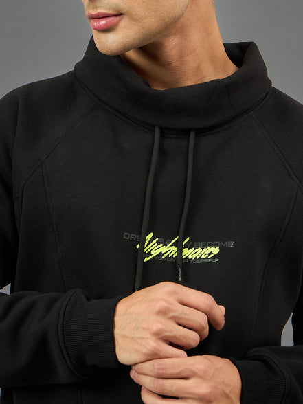 Black Printed Sweatshirt