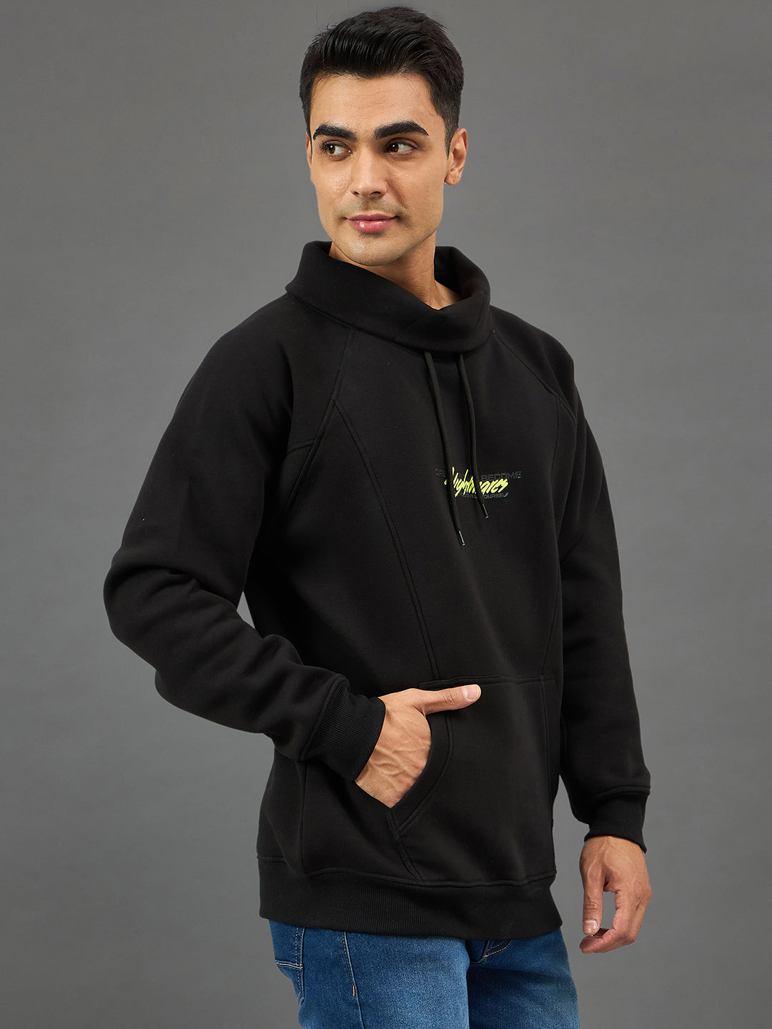 Black Printed Sweatshirt